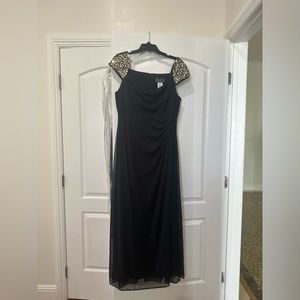 Black Dress with gold sequins sleeves